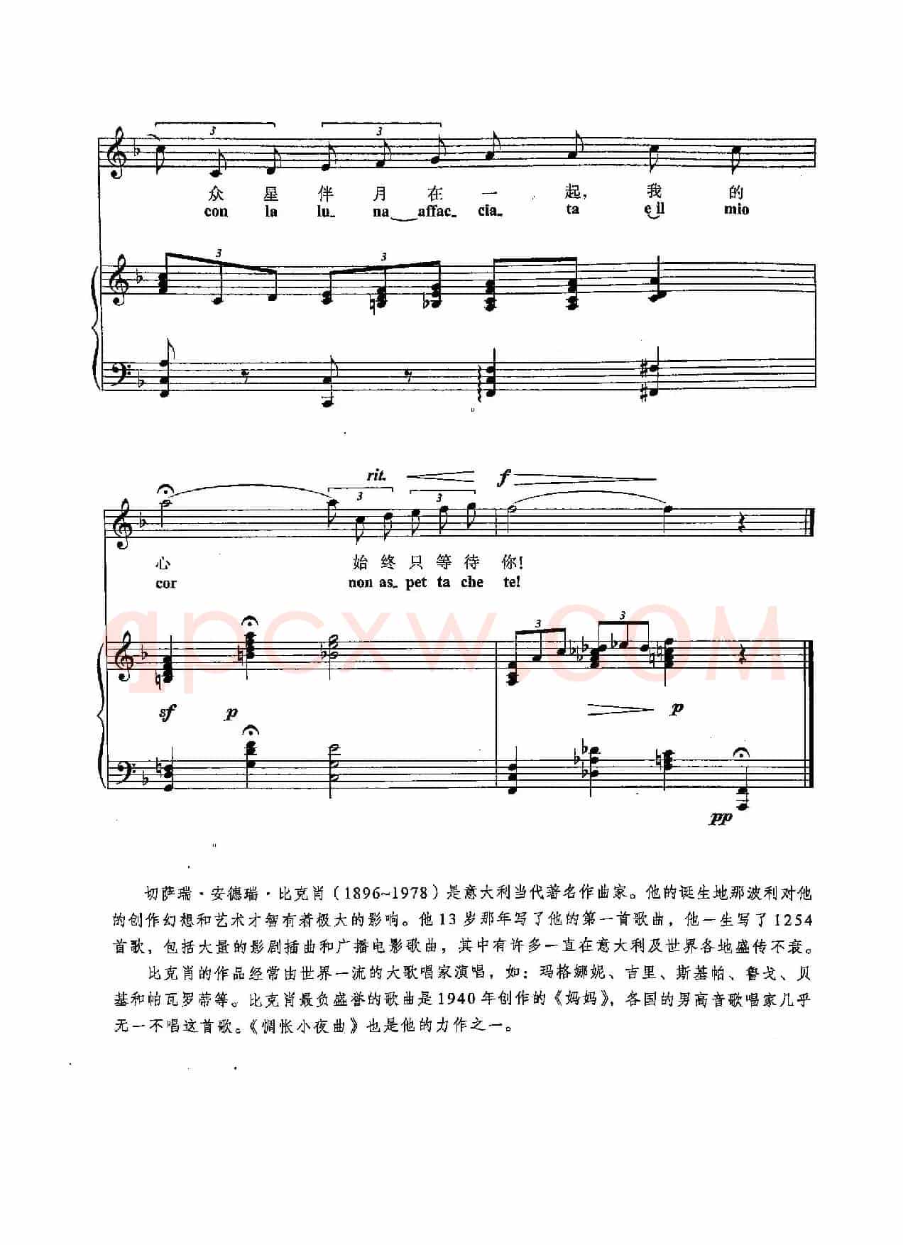 [意]28惆怅小夜曲（正谱）
