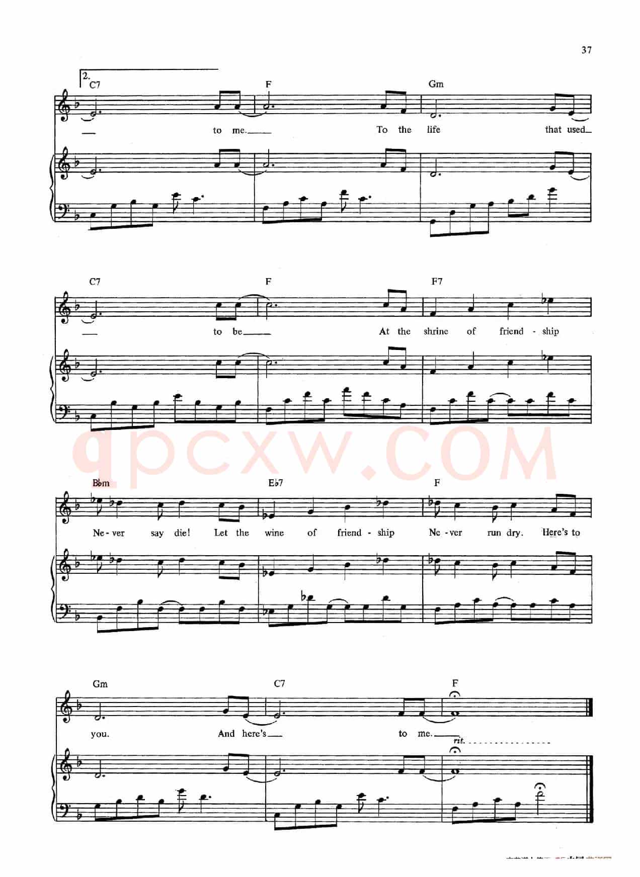 Drink With Me(To Days Gone By)(音乐剧《悲惨世界》(Les Miserables)选曲、正谱 )