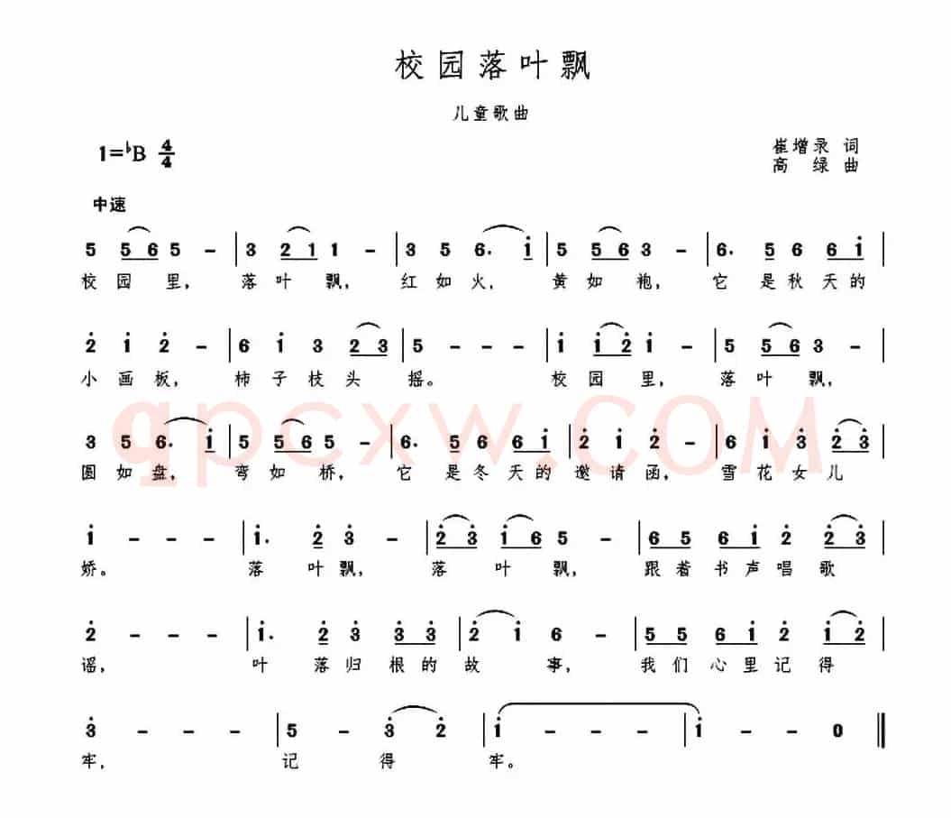 校园落叶飘