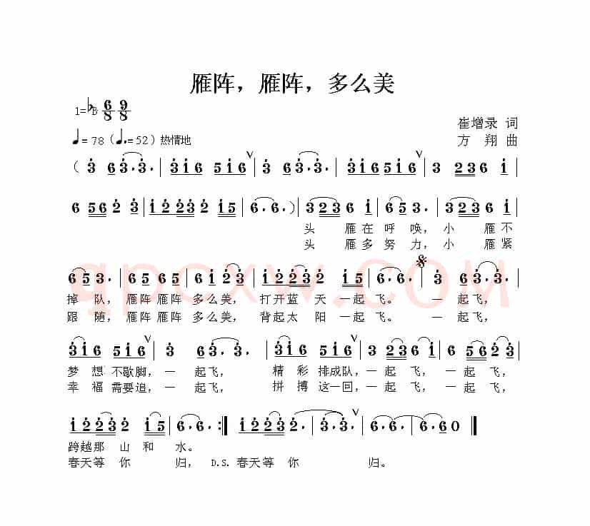 雁阵，雁阵，多么美
