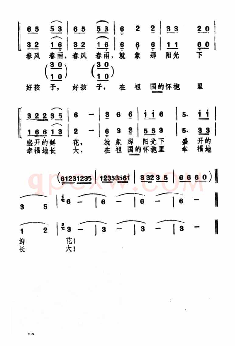 我们是党的好孩子（金本词  苏勇 王平曲、合唱）