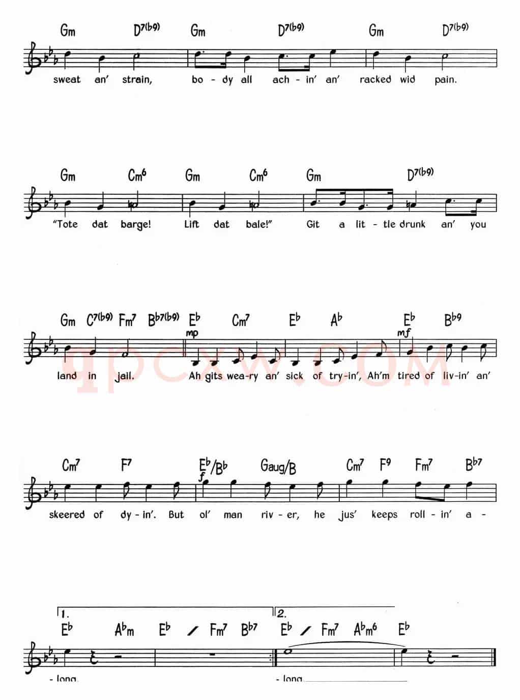 蓝调音乐：Ol' Man River