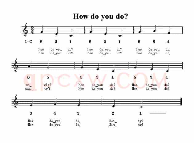 How Do You Do？（英文儿歌）