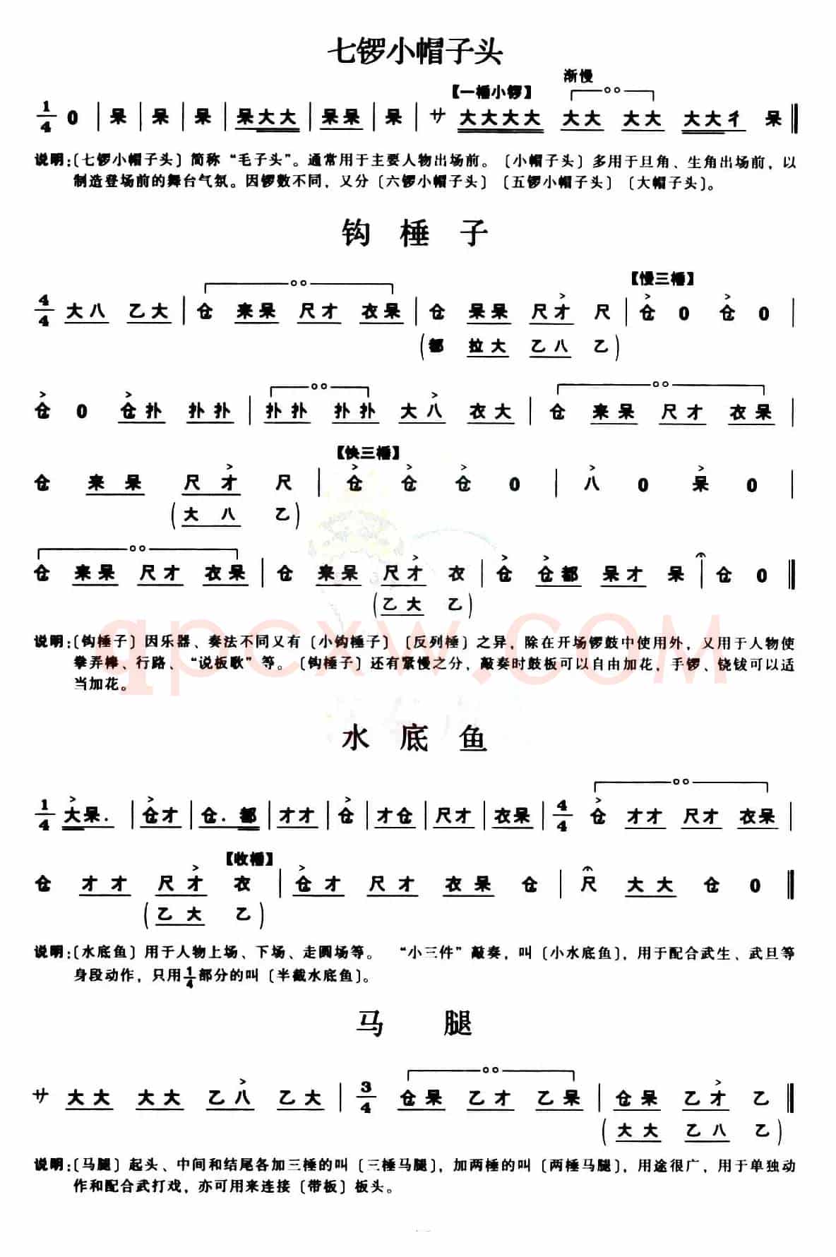 [秦腔]锣鼓谱