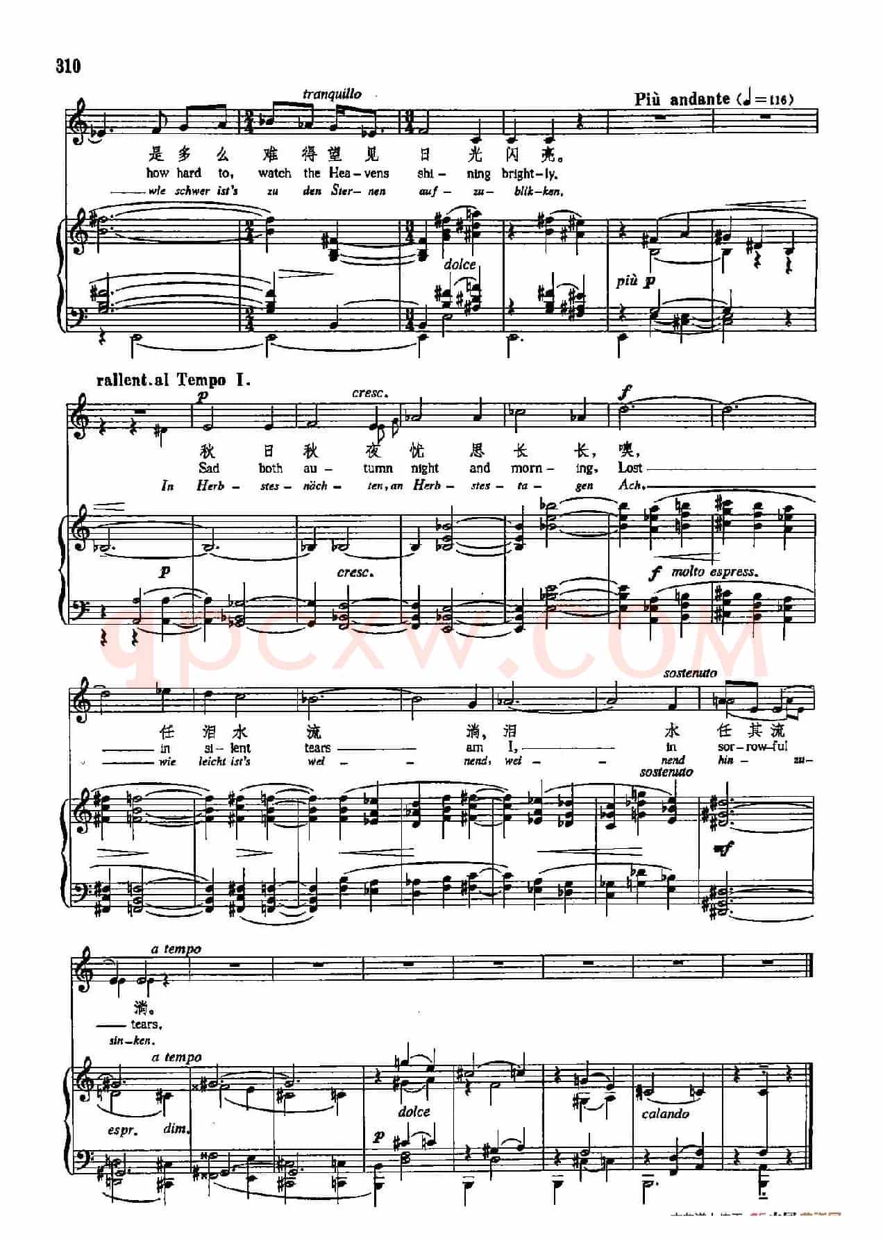 声乐教学曲库5-70秋泪（正谱）（作品16之一）