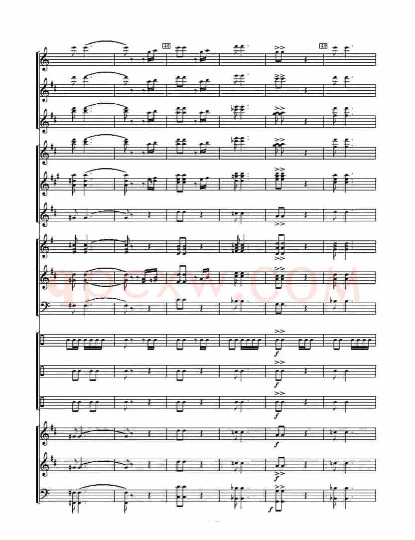 大刀进行曲（管乐合奏总谱）