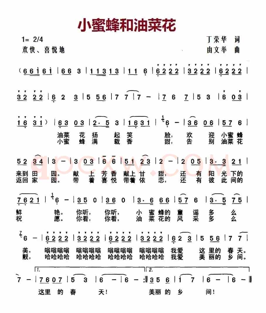 小蜜蜂和油菜花