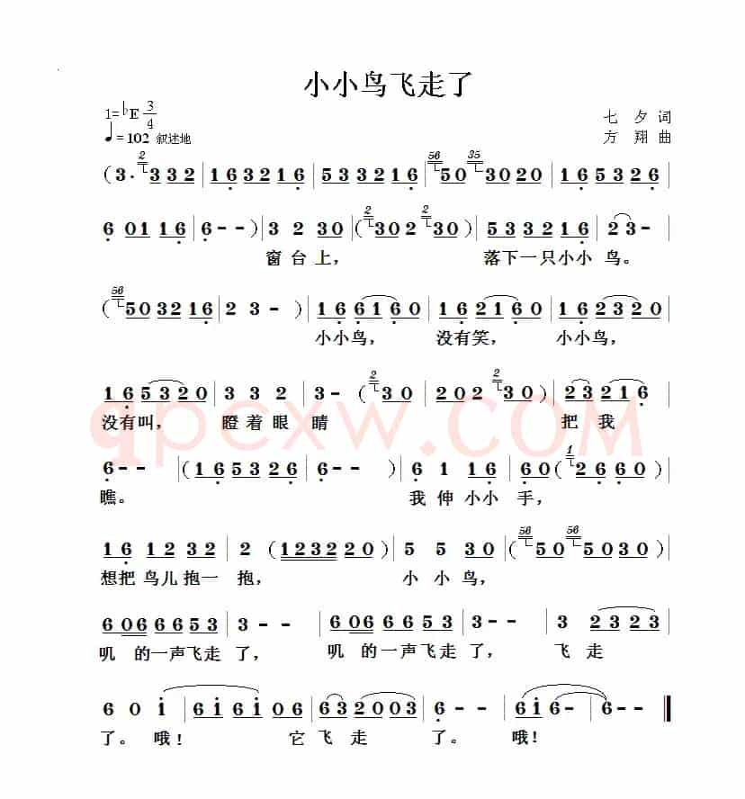 小小鸟飞走了