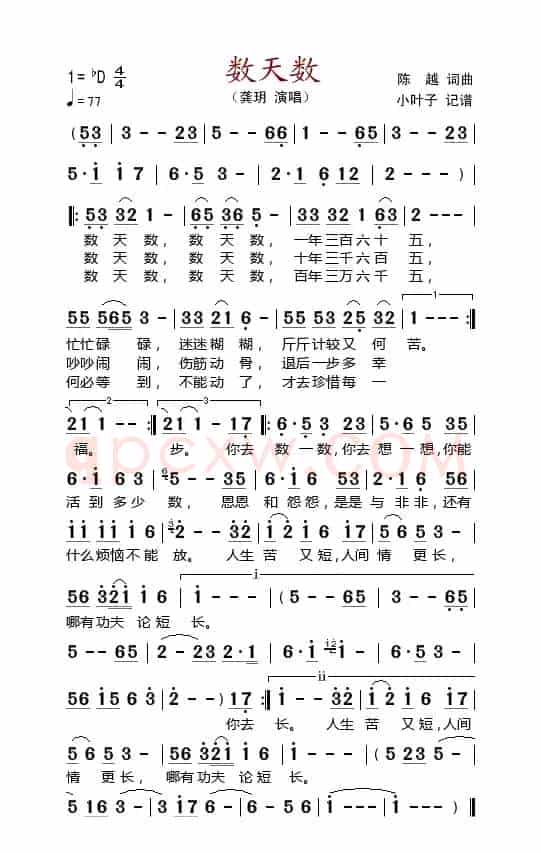 数天数
