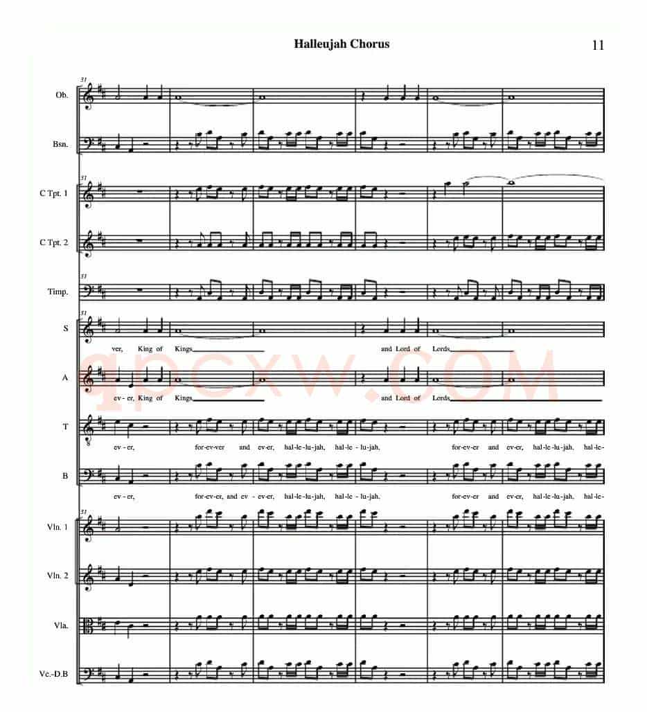 哈利路亚总谱11-19（Halleujah Chorus）