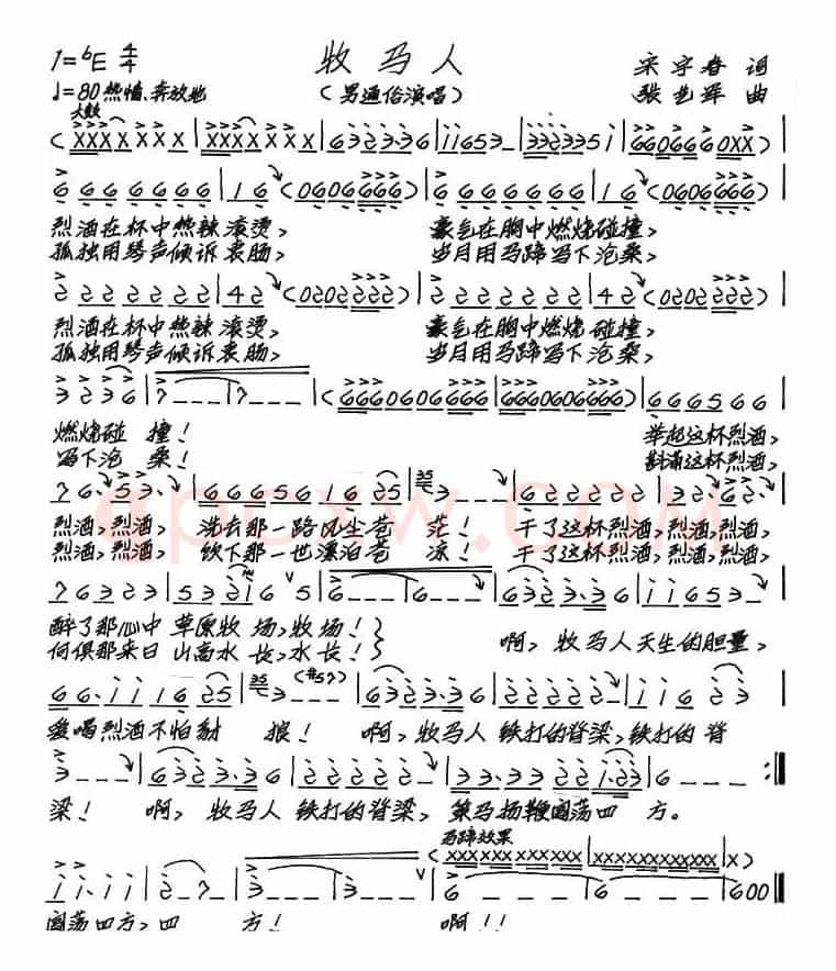 牧马人（宋宇春词 张艺军曲）