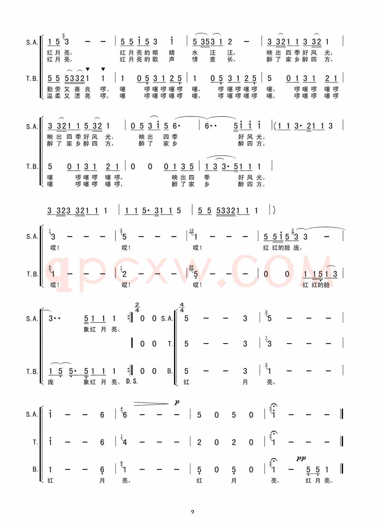 红月亮（王持久词 徐沛东曲）