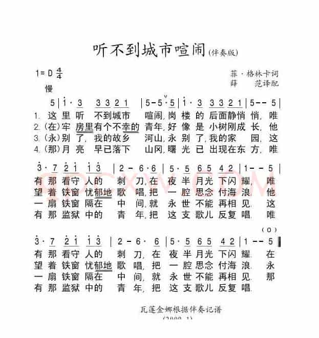 听不到城市喧闹（伴奏版 [俄]）