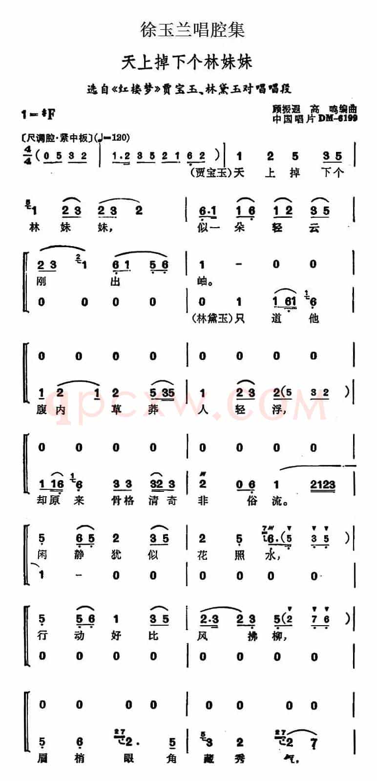 徐玉兰唱腔集：天上掉下个林妹妹（选自《红楼梦》贾宝玉、林黛玉对唱唱段）