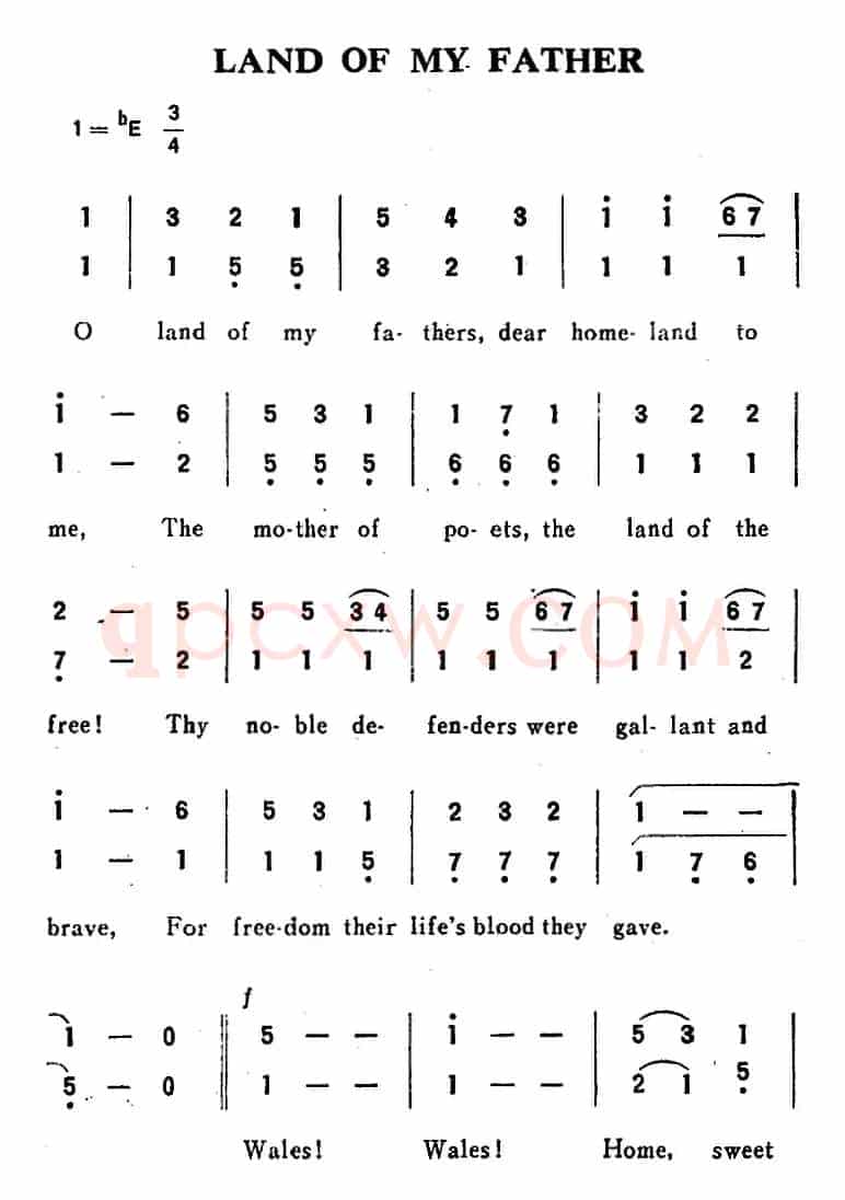 [威尔士]LAND OF MY FATHER（我的故乡）