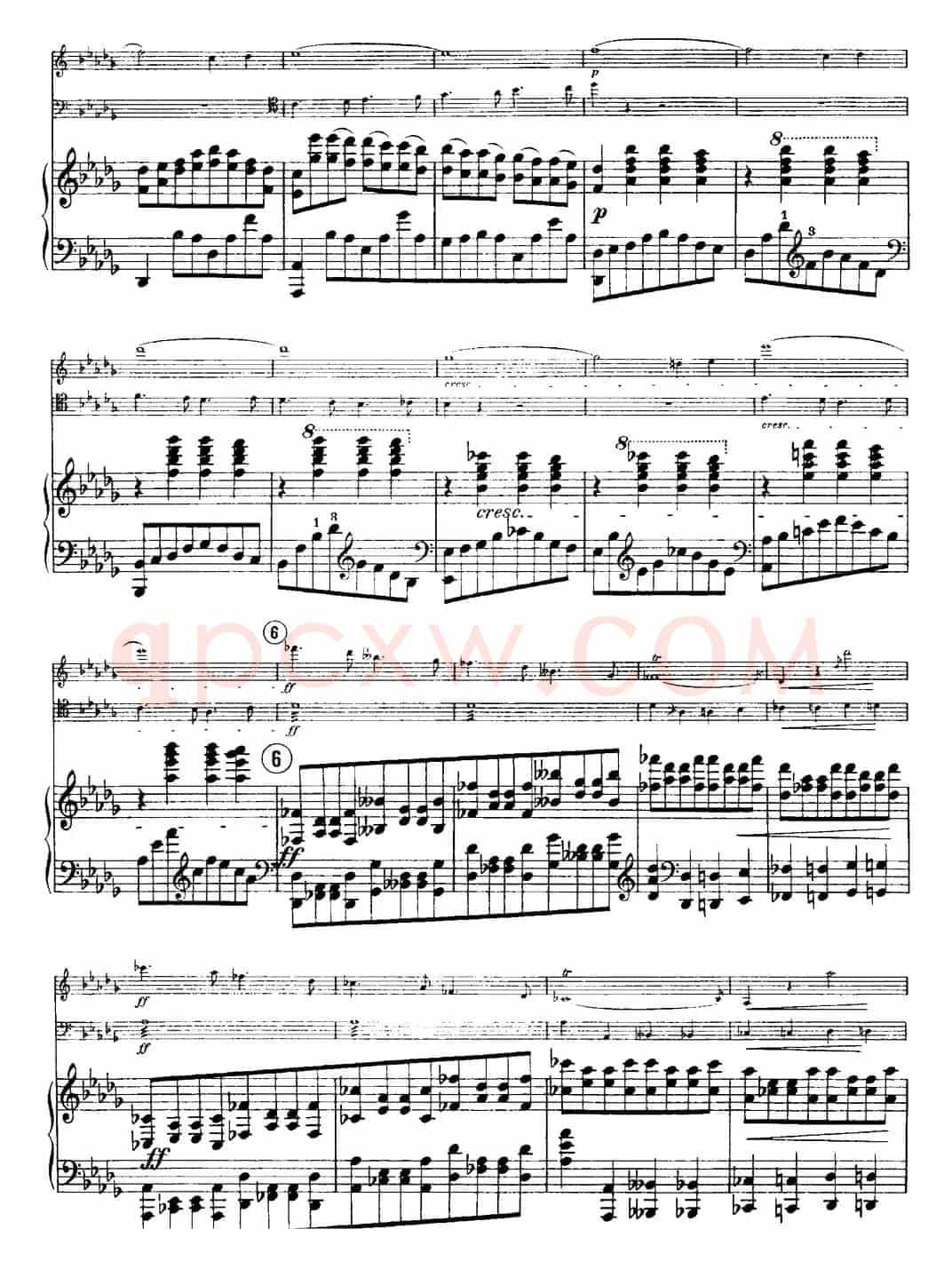 Franck《Piano Trio Op.1 No.1,F-sharp minor》(Ⅲ、小提琴+大提琴+钢琴伴奏)