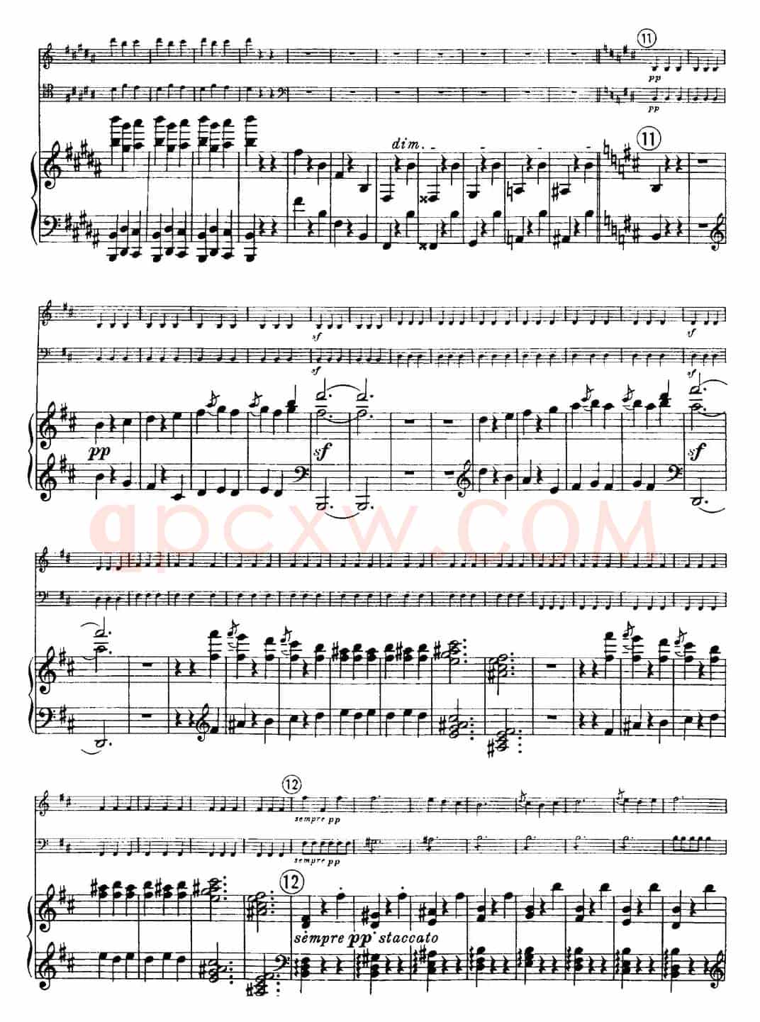Franck《Piano Trio Op.1 No.1,F-sharp minor》(Ⅱ、小提琴+大提琴+钢琴伴奏)