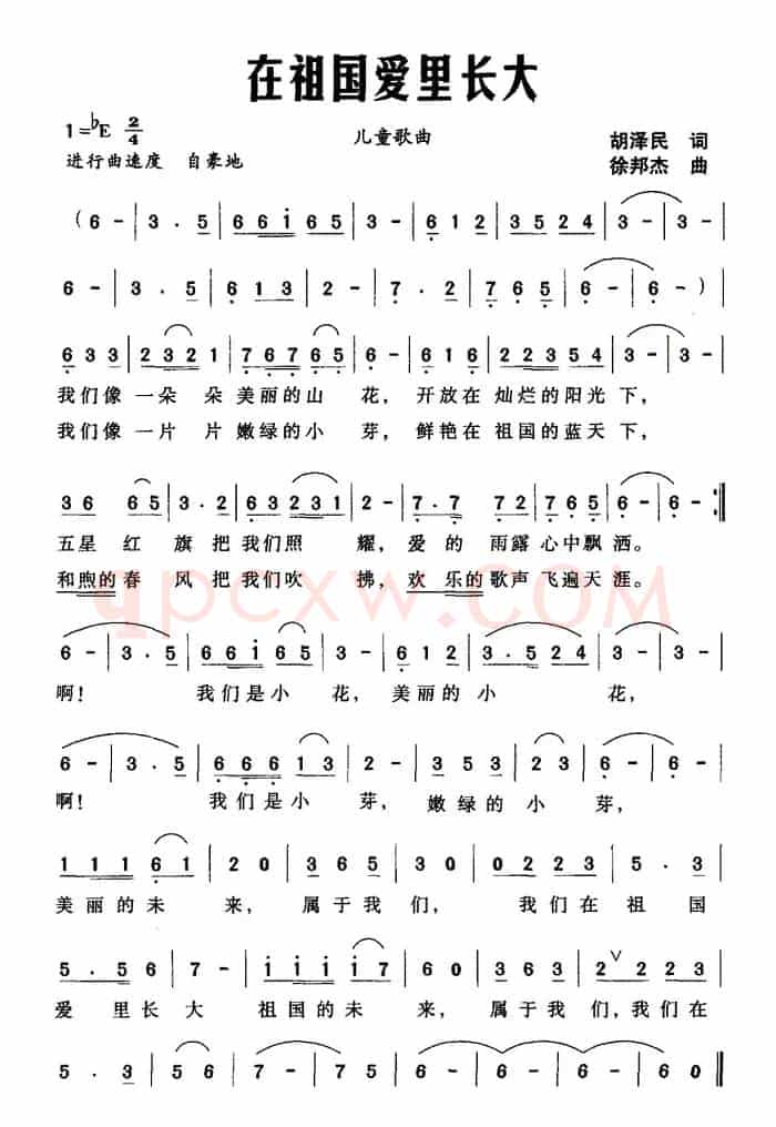 在祖国爱里长大