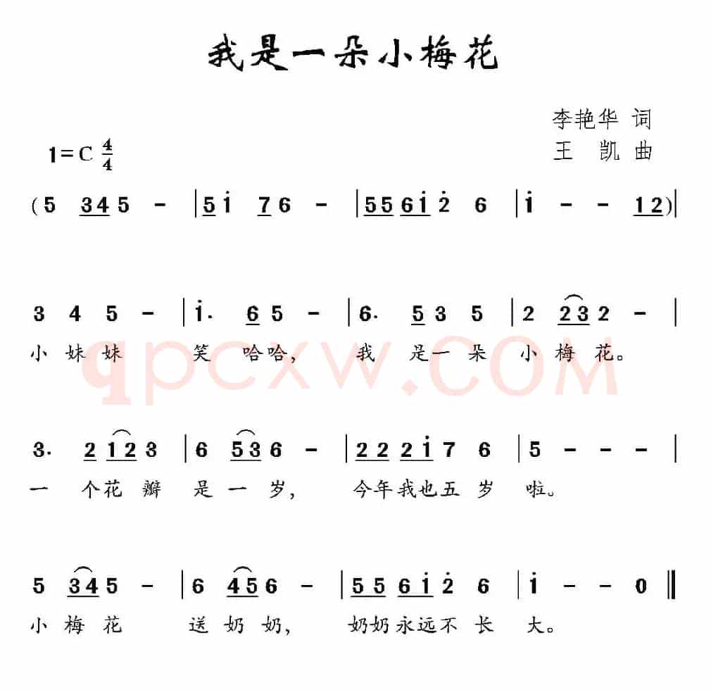 我是一朵小梅花