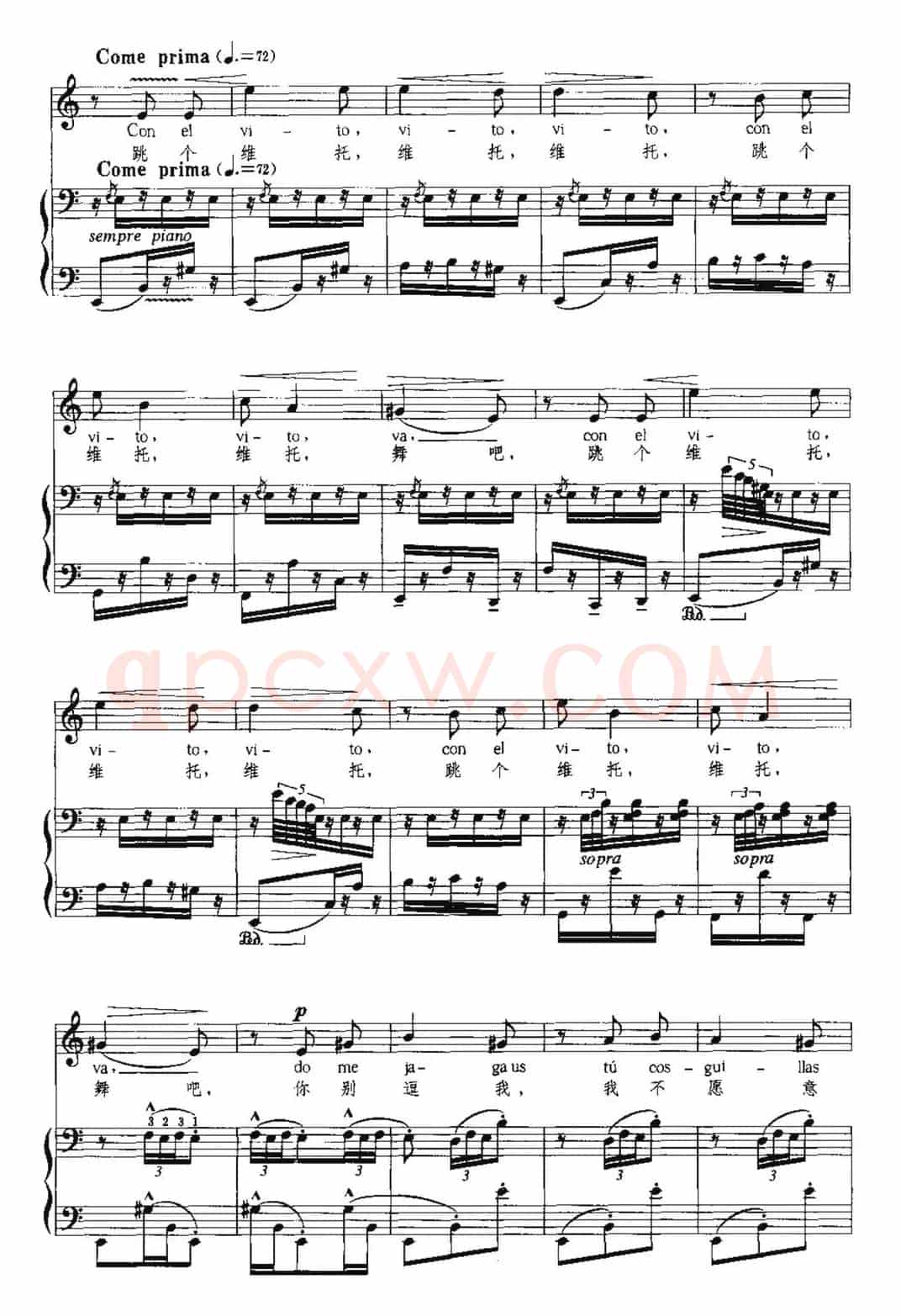 [西班牙]维托舞（中外文对照、正谱）