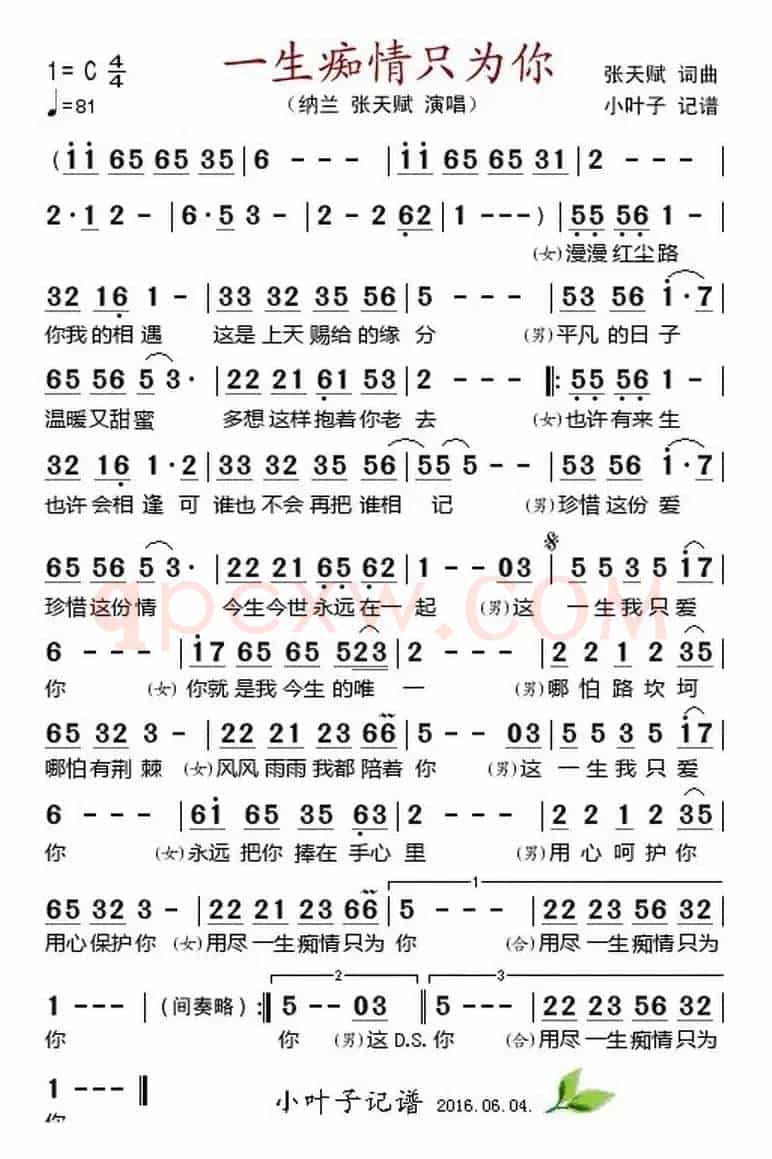 一生痴情只为你 