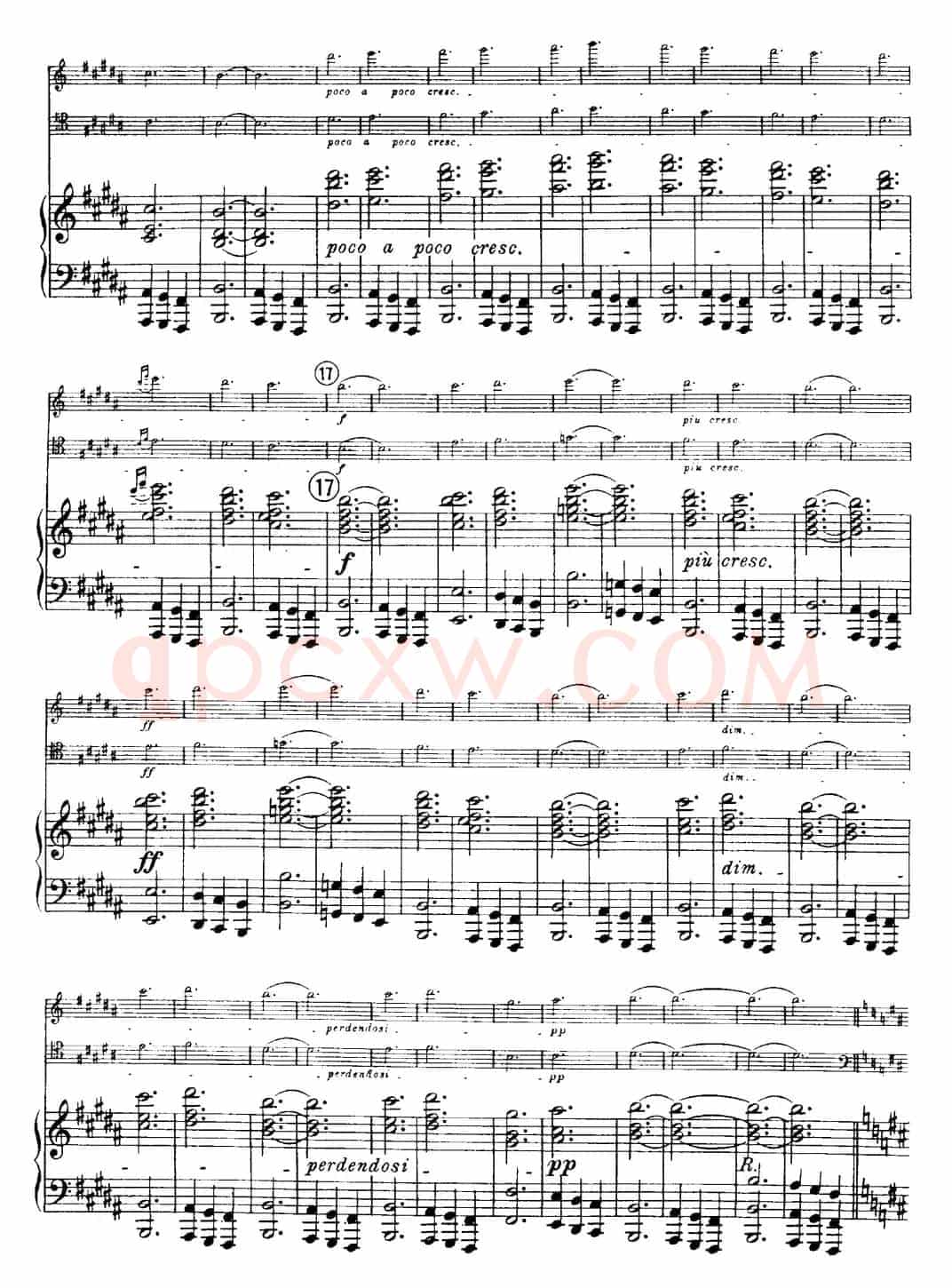 Franck《Piano Trio Op.1 No.1,F-sharp minor》(Ⅱ、小提琴+大提琴+钢琴伴奏)