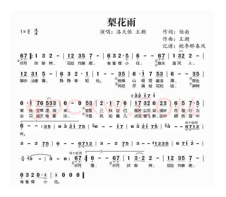 梨花雨(伯南词 王朝曲)