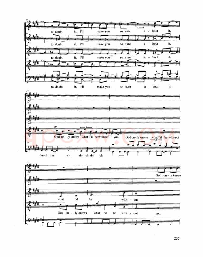 GOD ONLY KNOWS（合唱 正谱）