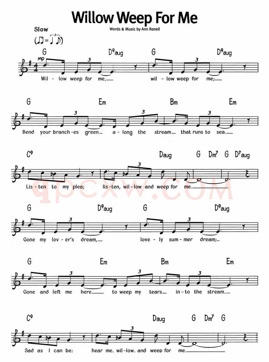 蓝调音乐：Willow Weep For Me