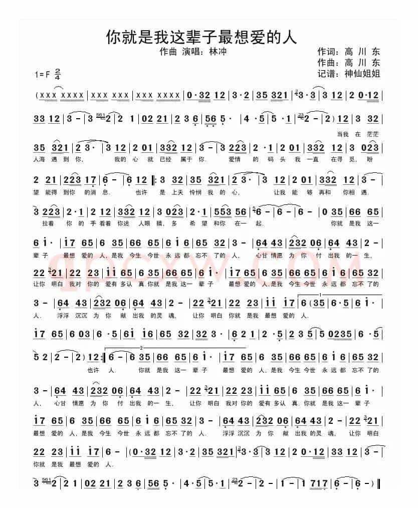 你就是我这一辈子最想爱的人