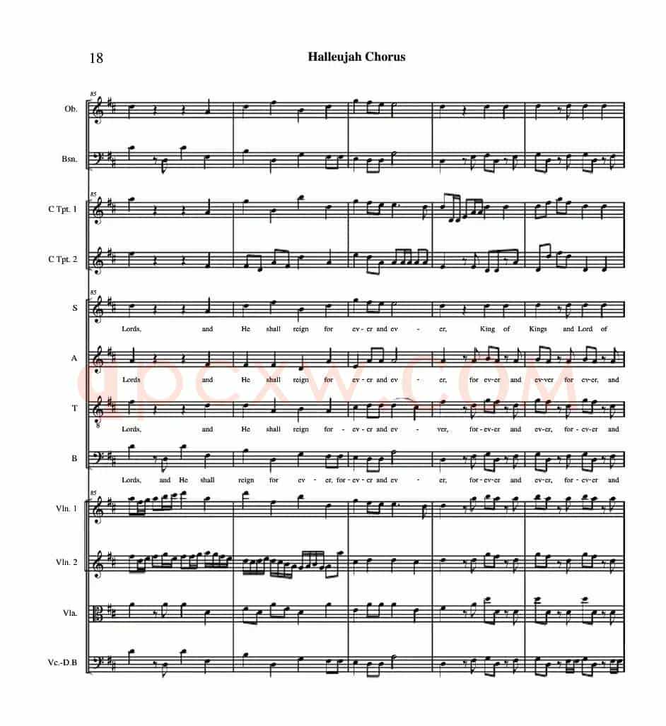 哈利路亚总谱11-19（Halleujah Chorus）