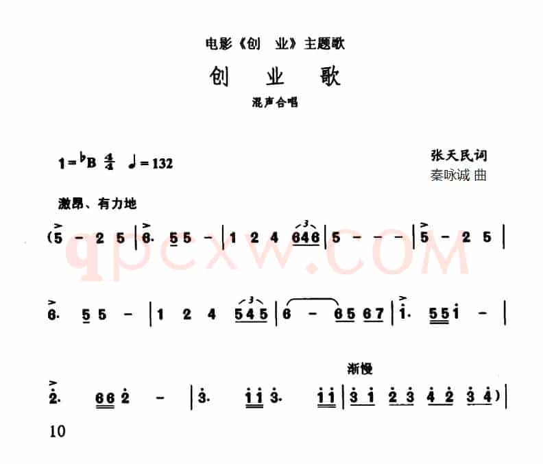 创业歌（电影《创业》主题歌）