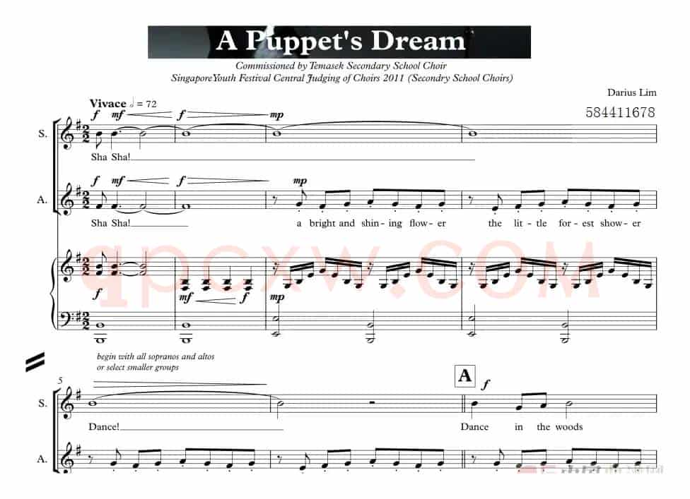 A Puppet's Dream合唱谱