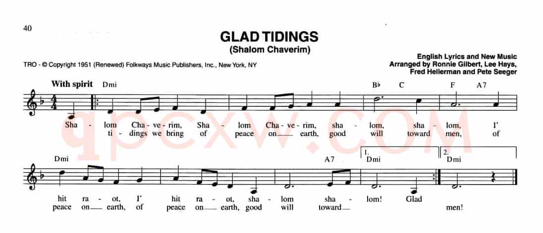 GLAD TIDINGS