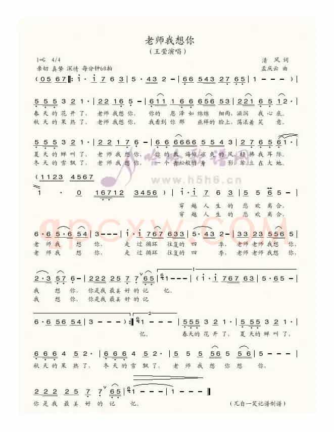 老师我想你