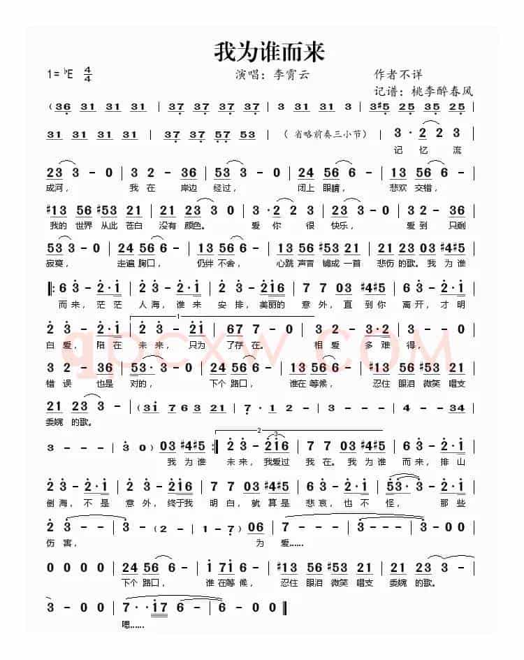 我为谁而来