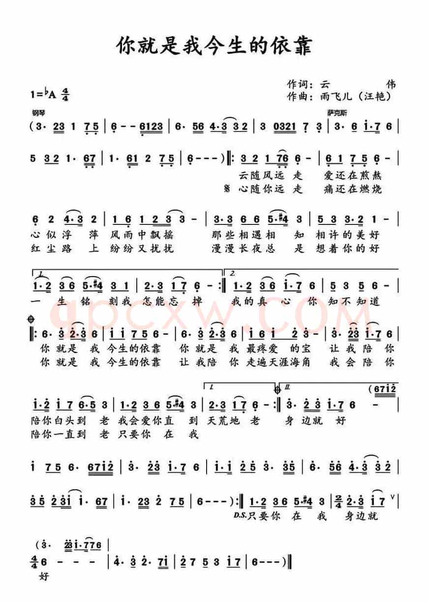 你就是我今生的依靠