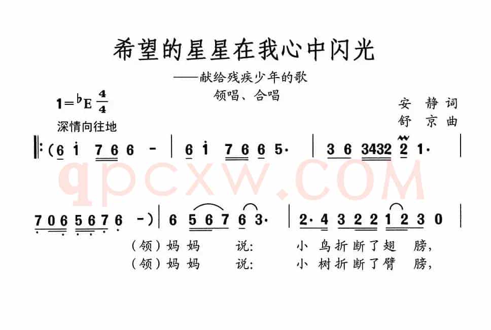 希望的星星在我心中闪光