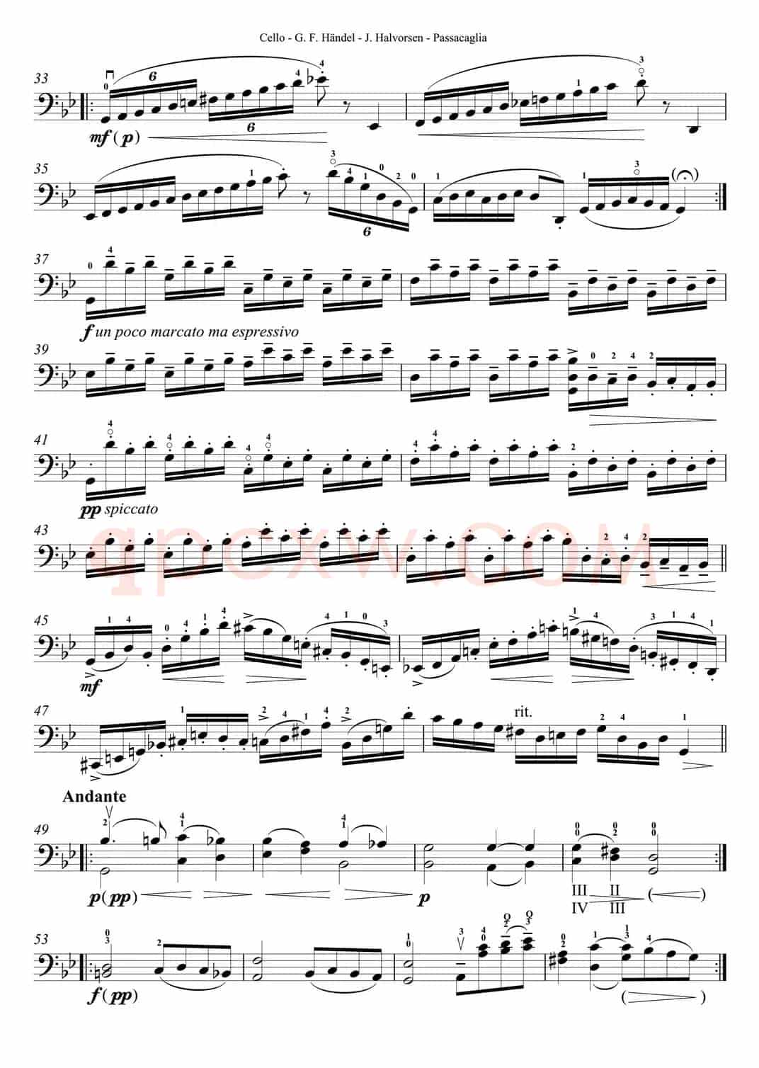 Passacaglia 帕萨卡利亚（大提琴）