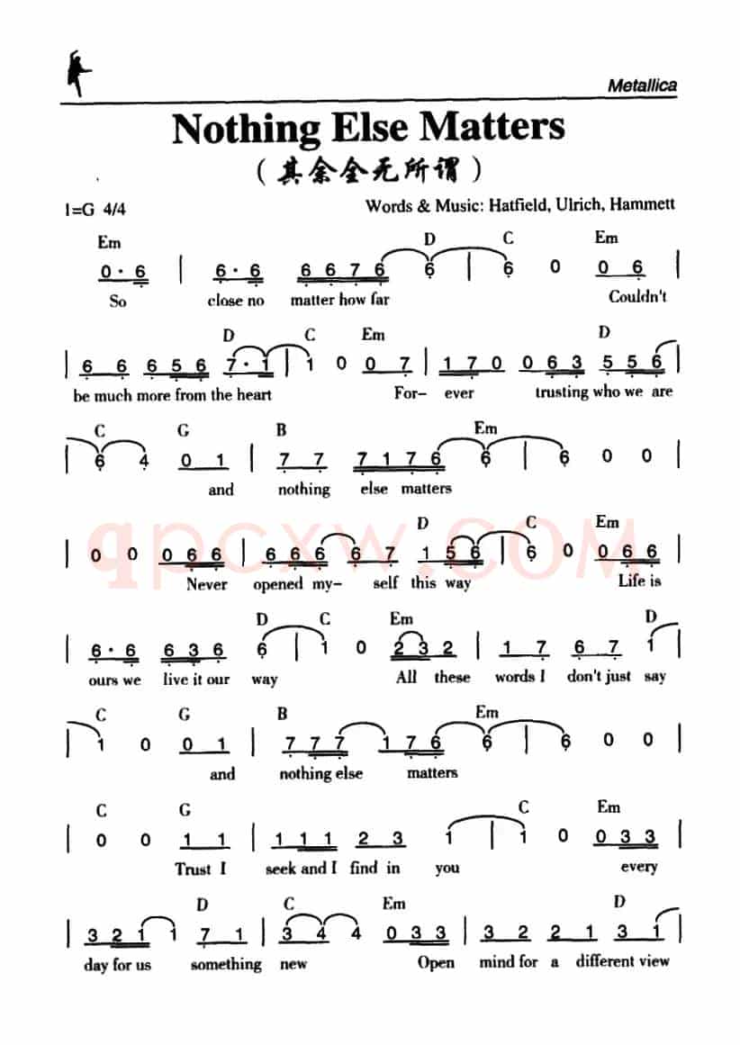 Nothing Else Matters（其余全无所谓）