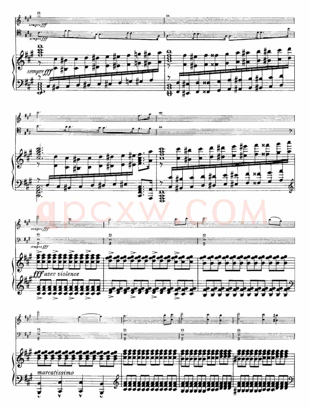 Franck《Piano Trio Op.1 No.1,F-sharp minor》(Ⅰ、小提琴+大提琴+钢琴伴奏)