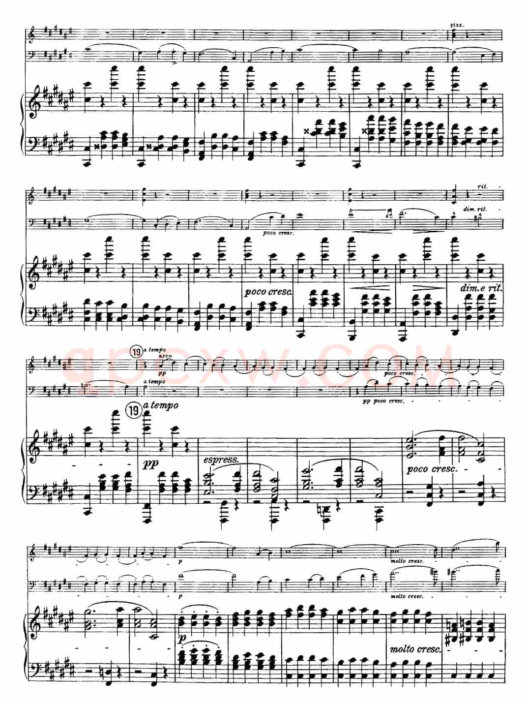 Franck《Piano Trio Op.1 No.1,F-sharp minor》(Ⅲ、小提琴+大提琴+钢琴伴奏)