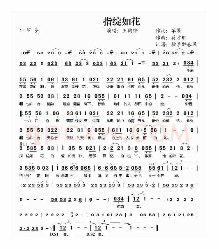 指绽如花
