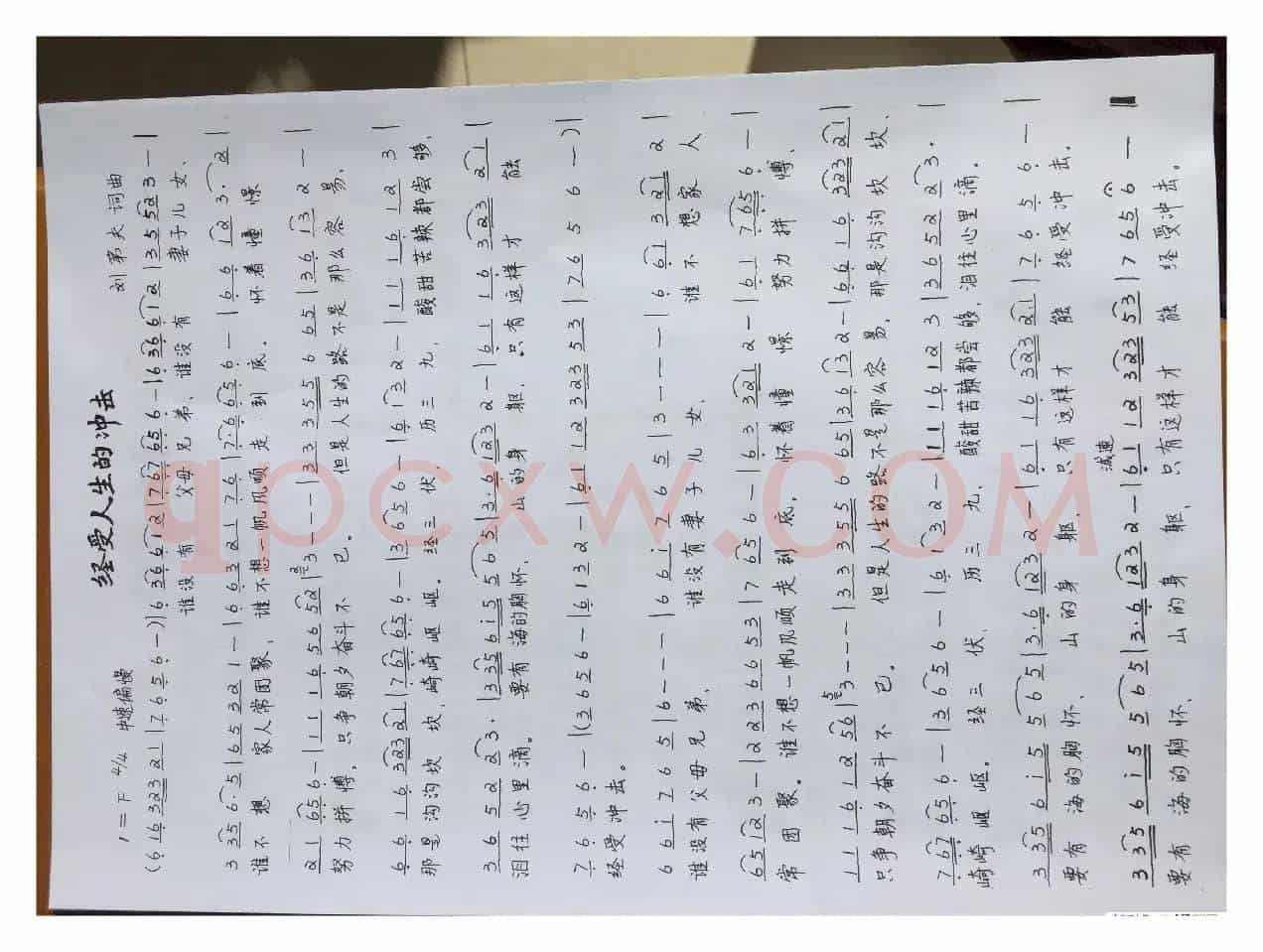 经受人生的冲击