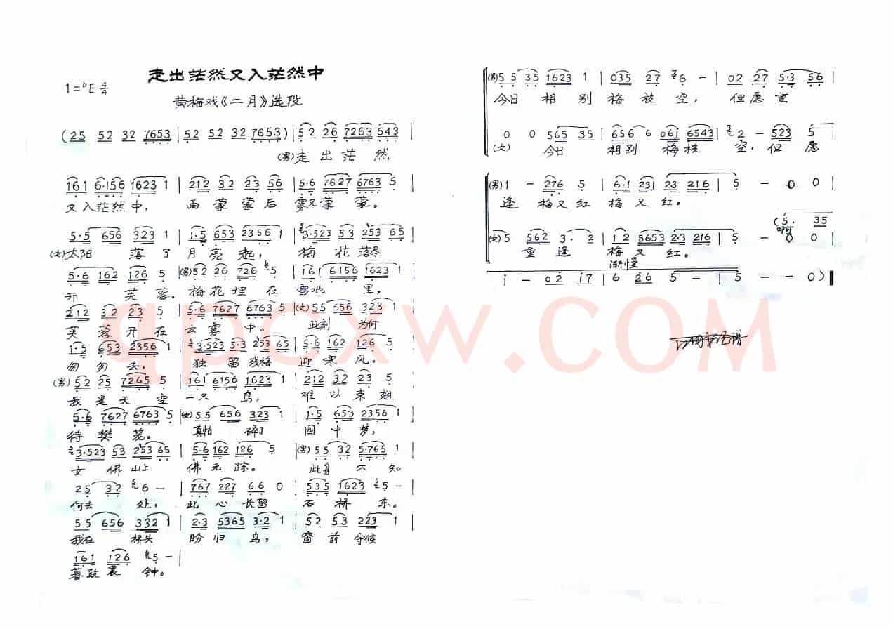 走出茫然又走入茫然(黄梅戏《二月》选段)