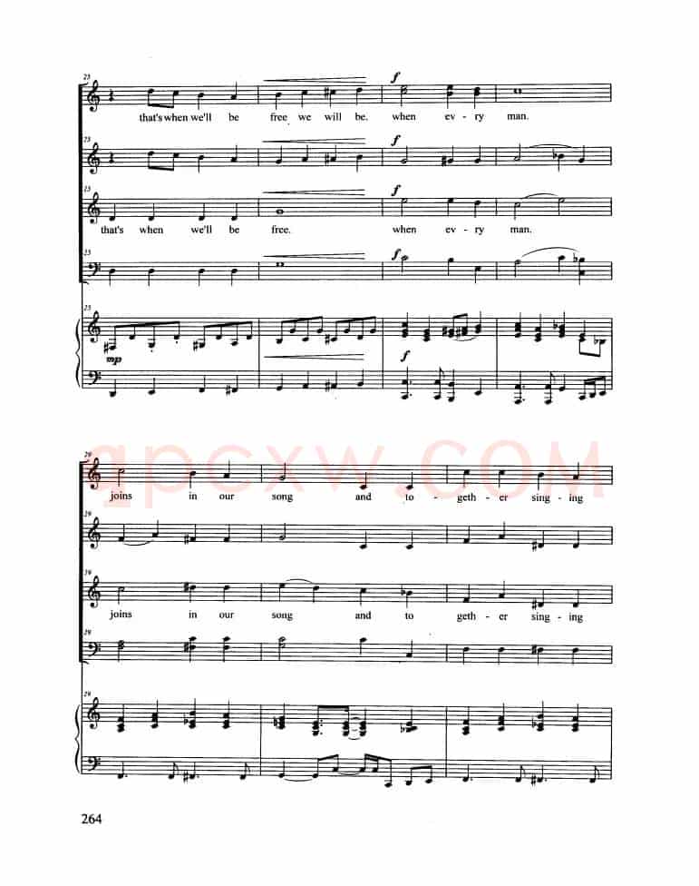 Hymn To Freedom（合唱 正谱）