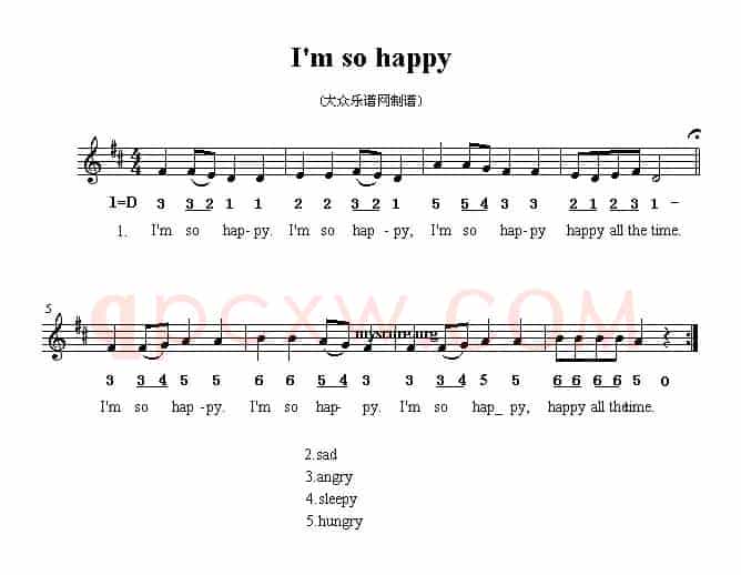 I'm so happy（英文儿歌）