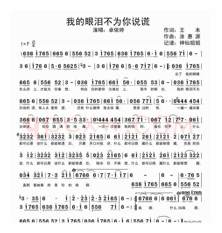 我的眼泪不为你说谎