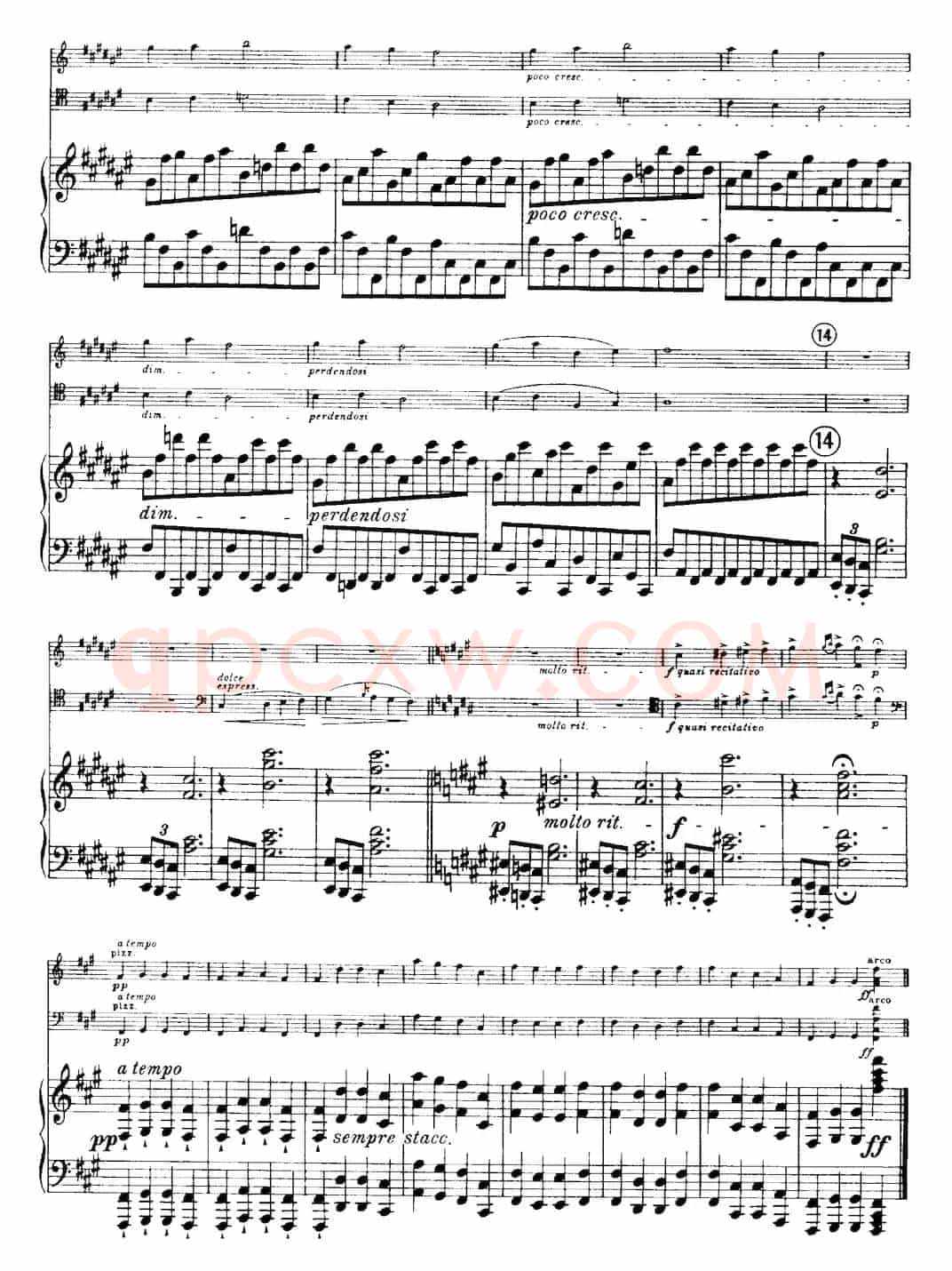Franck《Piano Trio Op.1 No.1,F-sharp minor》(Ⅰ、小提琴+大提琴+钢琴伴奏)