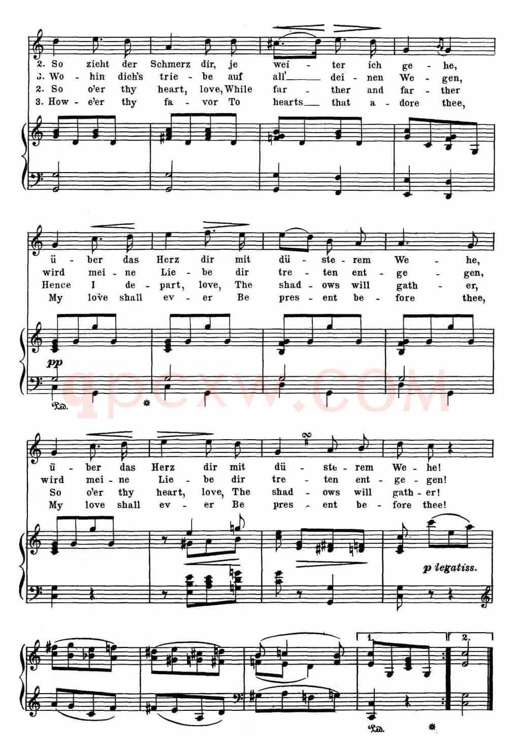 Chopin-17 Polish Songs Op.74,No.6(Mir aus den Blicken!Go thou,and haste thee!)(钢琴伴奏谱)